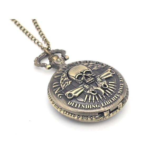 Second Amendment Pocket Watch 2nd 2A Gift Shooter Hunter Gun Enthusiast Rights - Picture 7 of 8